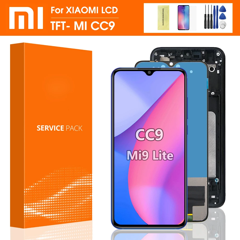100% Patikrintas Xiaomi Mi 9 lite LCD Ekranas Jutiklinis Ekranas skaitmeninis keitiklis komplektuojami Su Rėmo Pakeisti Xiaomi CC9 M1904F3BG Lcd Nuotrauka 0
