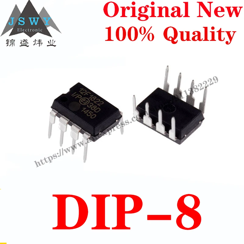 10~100 VNT PIC12F1822-I/P DIP-8 Puslaidininkių 8-bitų Mikrovaldiklis -MCU IC Chip modulio arduino Nemokamas Pristatymas 12F1822 I/P Nuotrauka 0