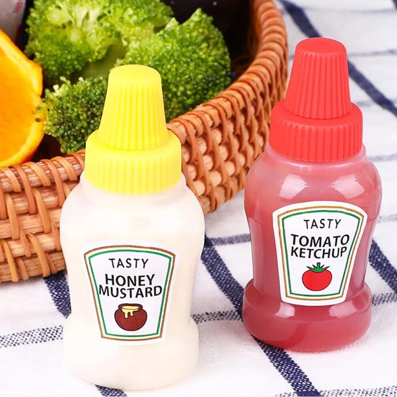 25ML Mini Pomidorų Kečupas (ketchup) Butelį, Medus, Garstyčios Nešiojamų Mažas Padažas Indą Salotų Užpilas Konteineris Konteineriai, Sandėliukas Nuotrauka 0