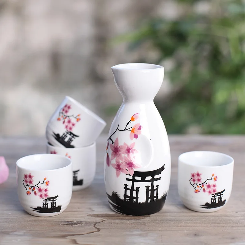Ankoow Japonijos Siekiant Nustatyti Keturi Puodeliai Rankomis Dažyti Pink Gėlių Stiliaus porceliano Keramikos Tradicinės Keramikos Amatai Vyno Puodą Taurė Nuotrauka 0