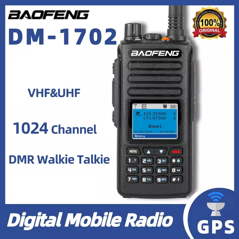 Baofeng Dmr Walkie Talkie DM-1702 Skaitmeninė Mobiliųjų Nešiojamų Terminalų 1024 Kanalų VHF UHF 2 Dual Laiko Tarpsnių Du Būdu Radijo DM 1702 Nuotrauka 0