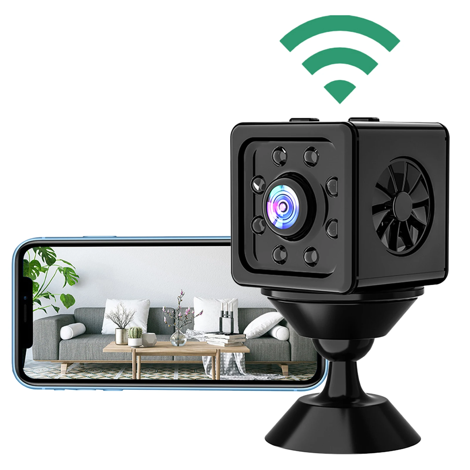 Belaidė Kamera 1080p HD Wi-fi, Kamera Naktinio Versija Diktofonas Mini Smart Kamerų Vaizdo Stebėjimo, IP Kameros Kūdikio stebėjimo Nuotrauka 0
