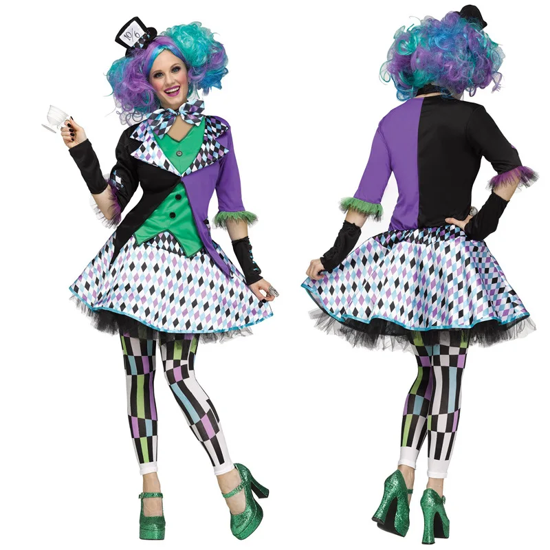 Deluxe Filmą Alice Mad Hatter Fantasia Fancy Dress Suaugusių Moterų Helovinas Šalis Cosplay Kostiumas Nuotrauka 0