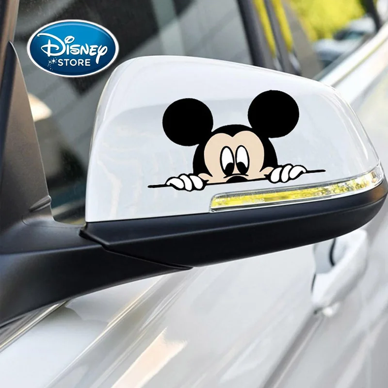 Disney Mickey Mouse Lipdukas Animacinių Filmų Minnie Automobilių Lipdukas Mielas Automobilio Galinio Vaizdo Veidrodėlis Lipdukas Bagažo Šaldytuvas Lango Dekoracijos Nuotrauka 0