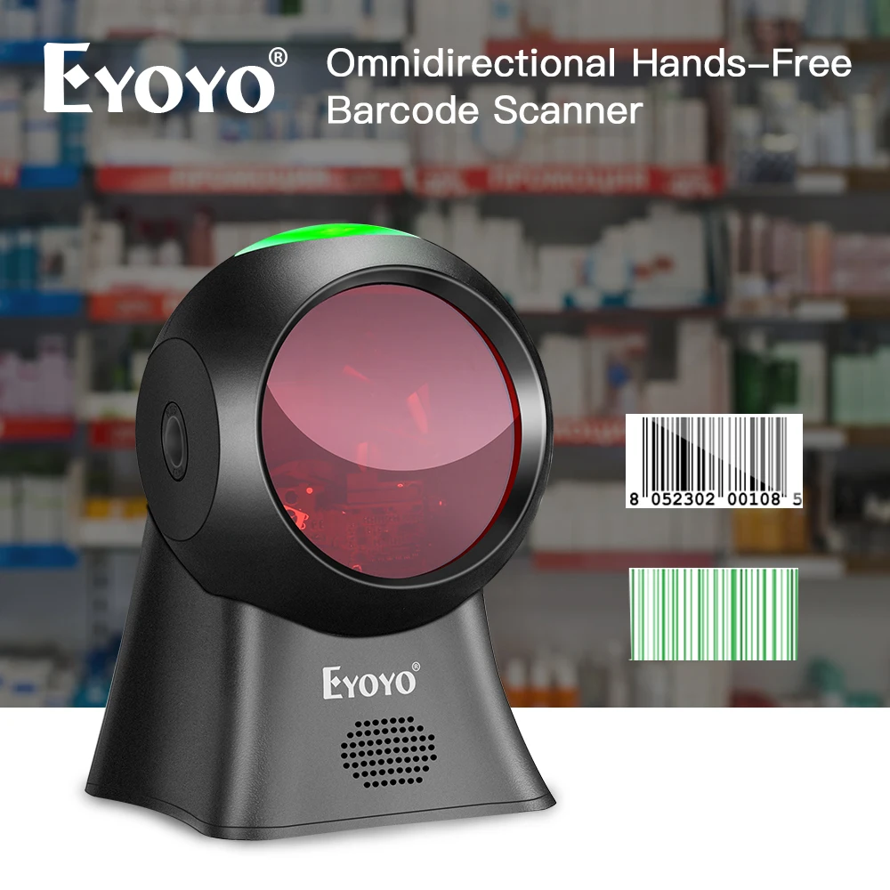 Eyoyo EY-7100 1D/2D Darbalaukio Barcode Scanner Įvairiakryptė USB Laidinio Brūkšninio kodo Skaitytuvas Platforma Skaitytuvas Automatinio Skenavimo Jutikliai Nuotrauka 0