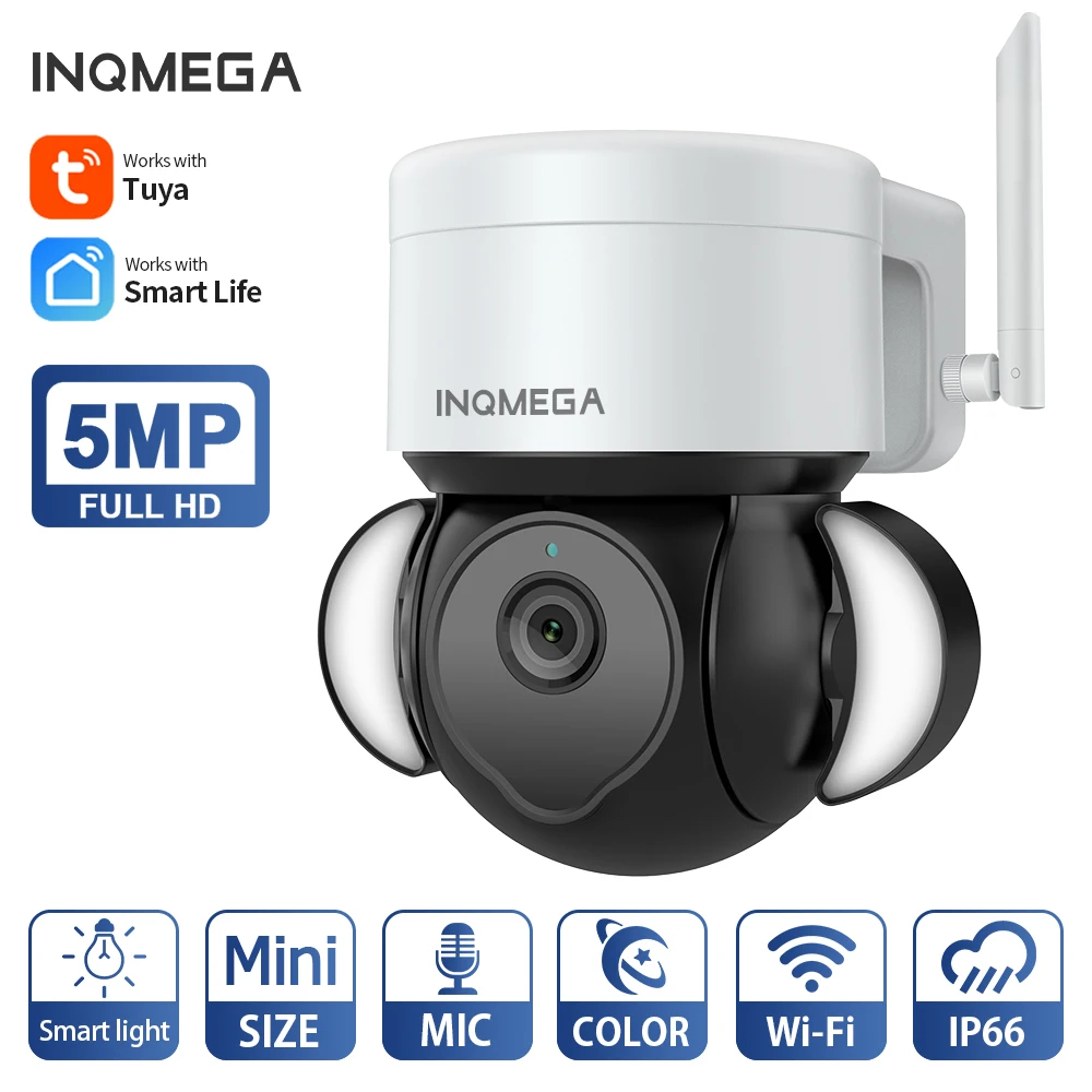 INQMEGA PTZ IP Kamera, Auto Sekimas 1080P 2MP, Lauko Vandeniui Mini Speed Dome Kameros IR 30M P2P Kamera Namų Apsaugos Kamera, Nuotrauka 0