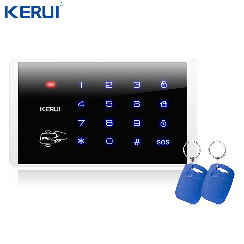Kerui K16 Belaidžių RFID Touch Klaviatūra, Skirta Wifi PSTN, GSM namų Namų Signalizacijos Sistema, Apsaugos Sistema, 433MHz Nuotrauka 0