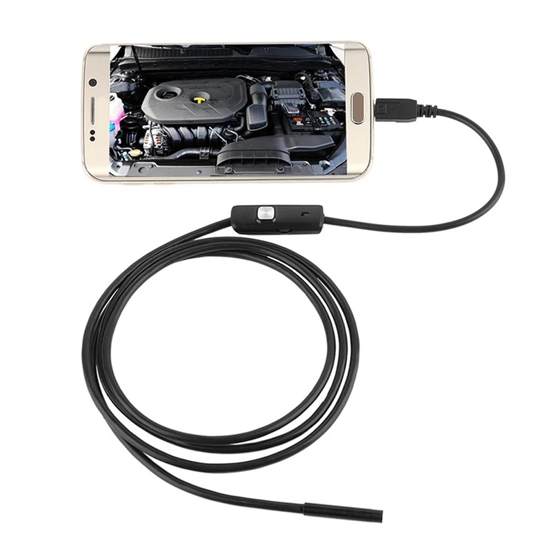 Mini USB Endoskopą Kamera 7mm atsparumas Vandeniui 720P HD Borescope Gyvatė Tikrinimo Vamzdis, Vaizdo Kamera Adapte Reguliuojamas Išmanųjį telefoną Nuotrauka 0