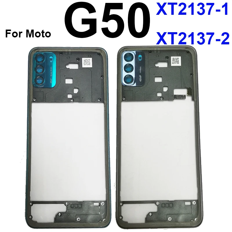 Vidurinis Korpusas Rėmelis Motorola Moto G50 XT2137-1 XT2137-2 Vidurį Rėmo Dangtis Bezel Skydelis Flex Kabelis Dalys Nuotrauka 0