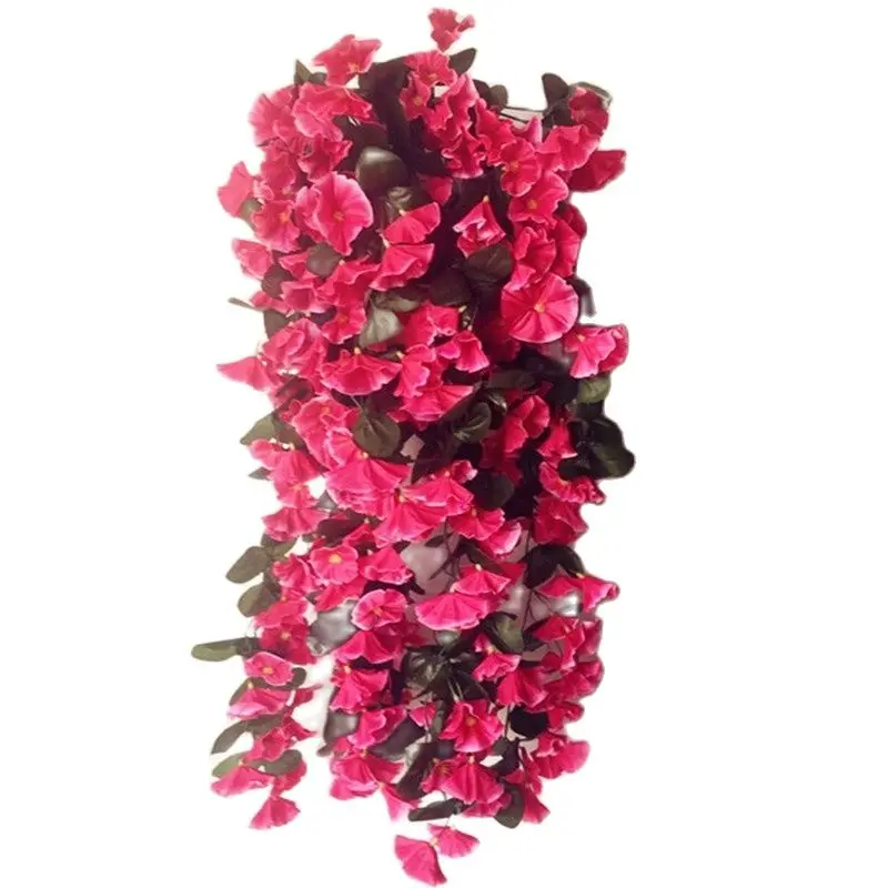 Vieną Netikrą Laikiklis Augalų Petunijos Rotangai (rattans) Trimitas Gėlių Vynuogių Morning Glory Vestuvių Dirbtinės Gėlės, Dekoratyvinės Sienų Nuotrauka 0