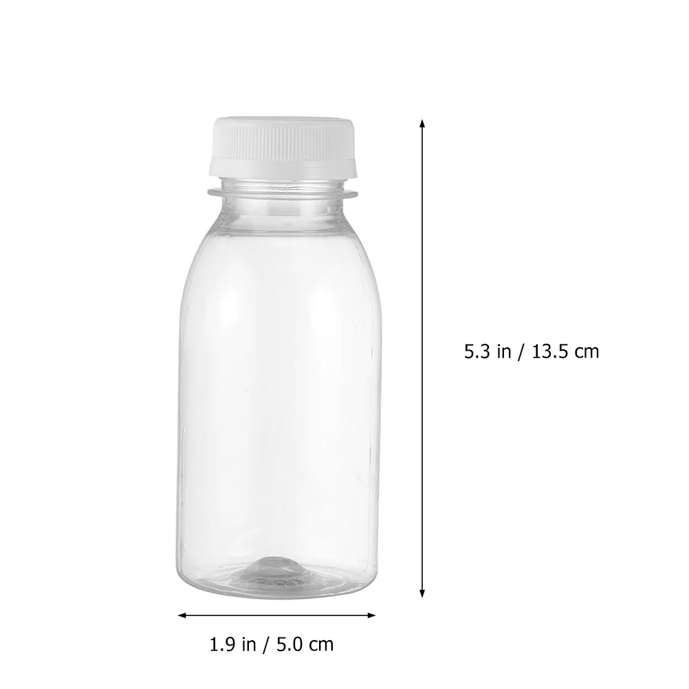 10vnt Skaidraus Plastiko Pieno Saugojimo Butelių Gėrimų Gėrimo Butelį Pieno Gėrimų Gerti Sultis, Bakas Tuščias Saugojimo Butelių Nuotrauka 1