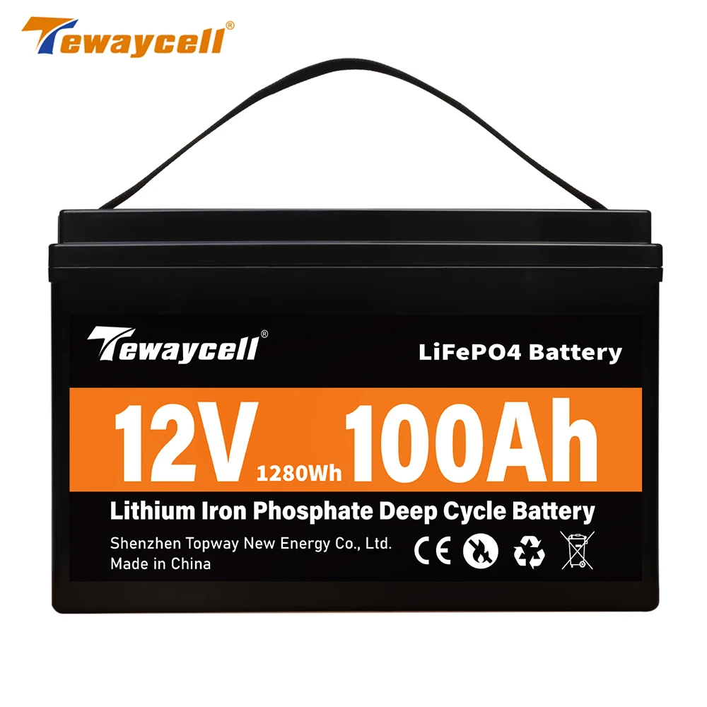 12V 100Ah LiFePO4 Baterija 12.8 V Ličio Geležies Fosfato Pakeisti Labiausiai ir rezervinio Maitinimo Namų Saulės Energijos Saugojimo UPS tax free Nuotrauka 1