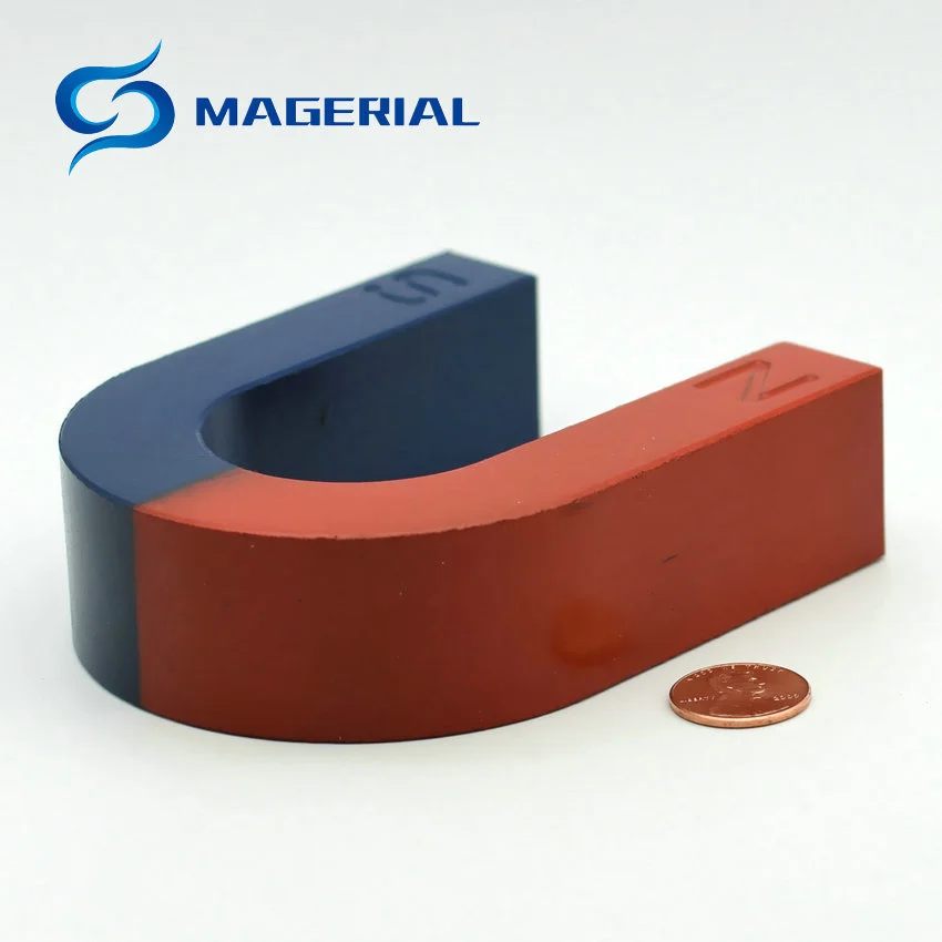 1pcs Žaislas Eksperimento Magnetas U Tipo 105x85x30 mm Pasagos Traukos Jėga 3.4 Kg Studentų Mėlyna Raudona Žaislas Magnetinę Mokymo Priemonė U Formos Nuotrauka 1