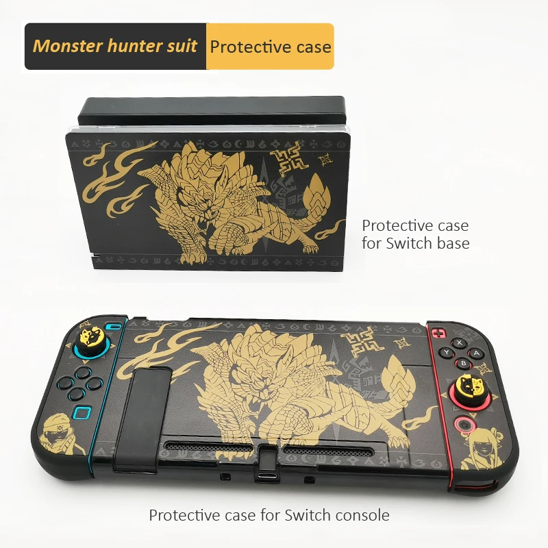 2021 Monster Hunter Saugojimo Krepšys Nintendo Jungiklis Kelionių lagaminas Apsauginį kiautą, NS Jungiklis Konsolės Žaidimų Priedai Nuotrauka 1