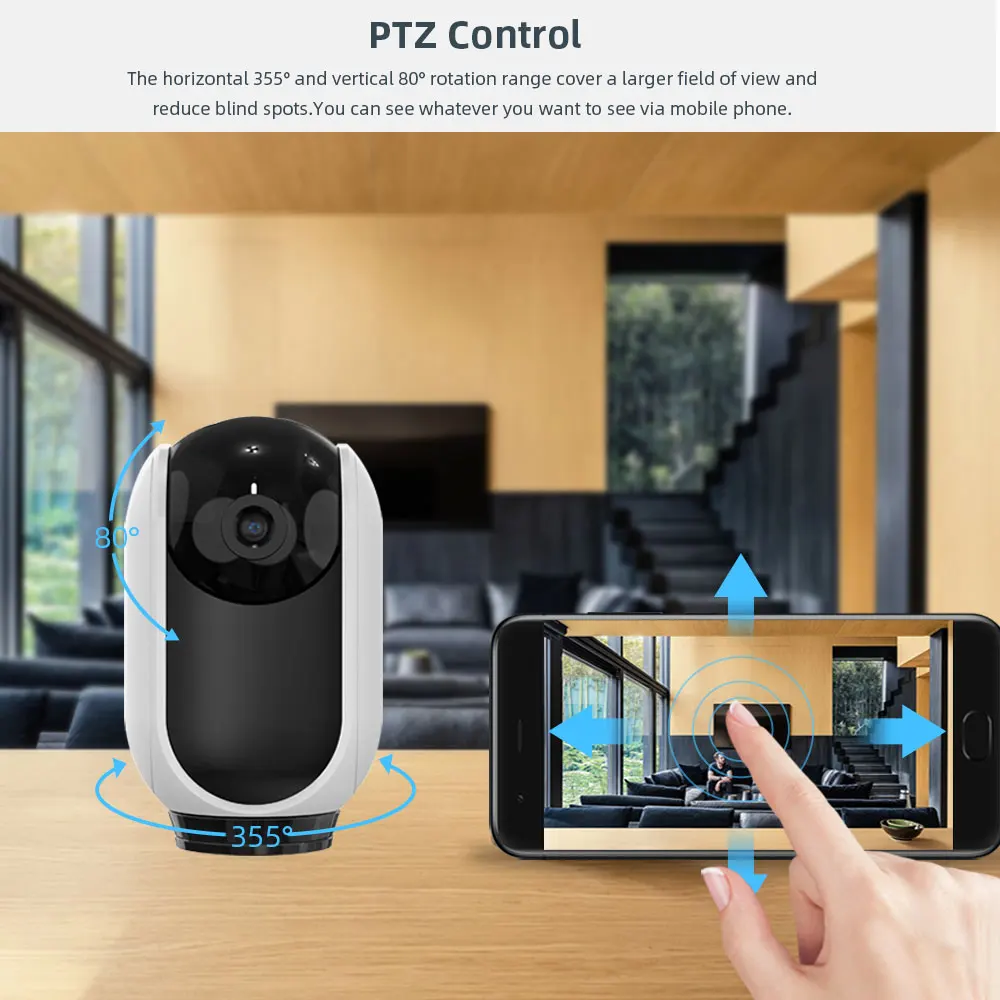 3MP 1080P Indoor Mini Tuya Alexa, Google PTZ Apsaugos Stebėjimo VAIZDO Belaidžio WiFi, Auto Sekimas H. 265 Privatus Režimas IP Kameros Nuotrauka 1
