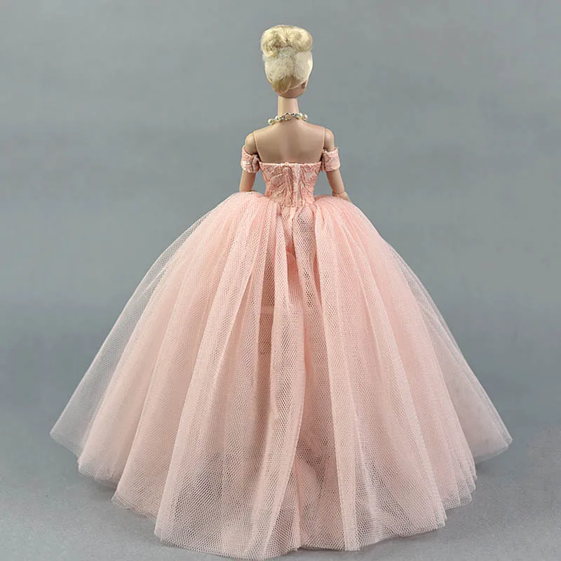 Rožinis Mados Vestuvių Suknelė Barbie Lėlė Princesė Vakare Šalies Drabužius Nešioja Ilgas Sukneles Lėlės Drabužius Barbie Lėlių namelis Nuotrauka 1