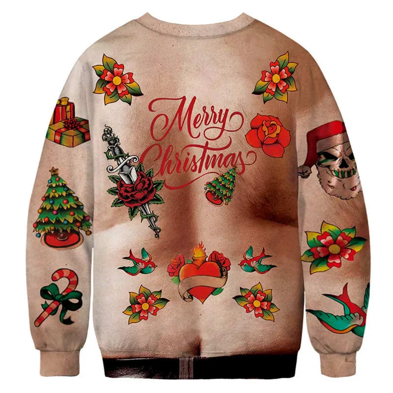 Unisex Bjaurusis Kalėdų Džemperis Vyrams, Moterims, 3D Juokinga Spausdinti Puloveris Hoodies Palaidinės 2020 M. Rudens Žiemos Megztiniai Džemperiai Viršūnės Nuotrauka 1