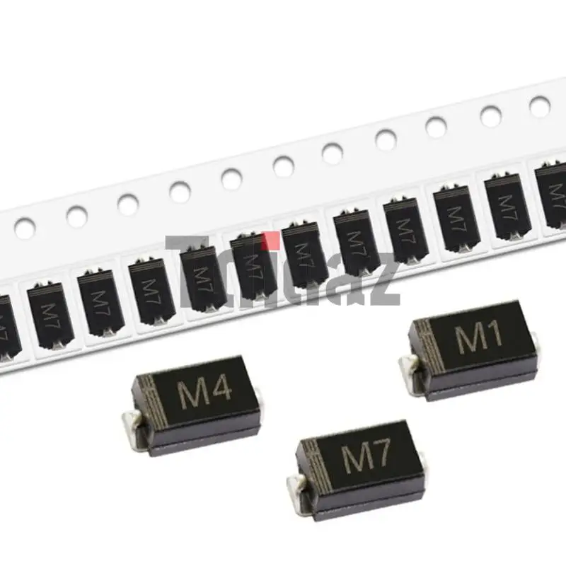 100VNT Lygintuvas diodų M1 M4 M7 SS12 GR14 SS16 SS24 SS34 SS36 SS110 SS210 SS210 US1M RS2M ES1D PADARYTI-214AC Schottky diodai Nuotrauka 2