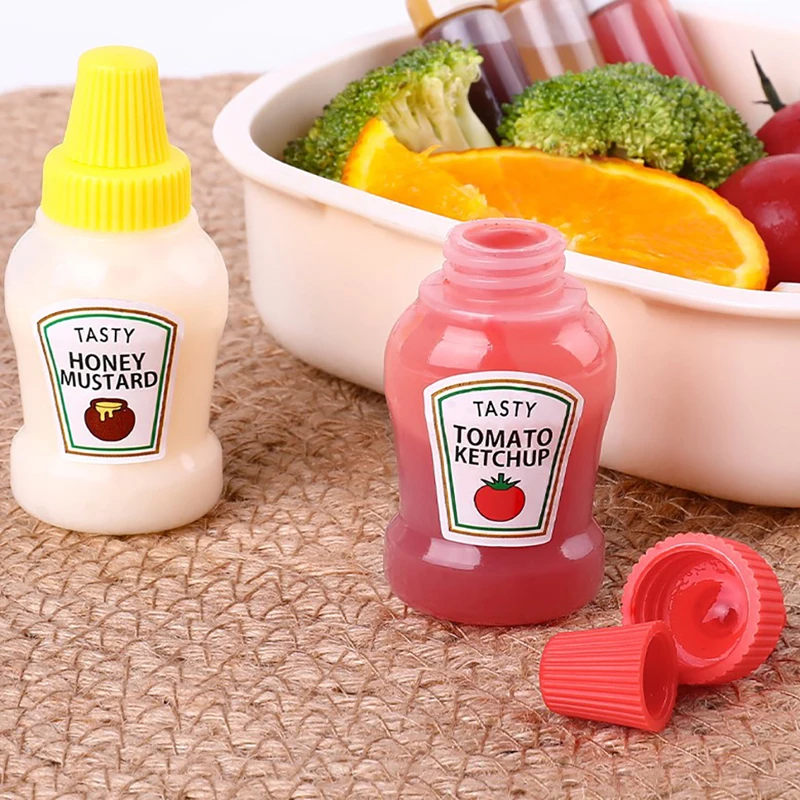25ML Mini Pomidorų Kečupas (ketchup) Butelį, Medus, Garstyčios Nešiojamų Mažas Padažas Indą Salotų Užpilas Konteineris Konteineriai, Sandėliukas Nuotrauka 2