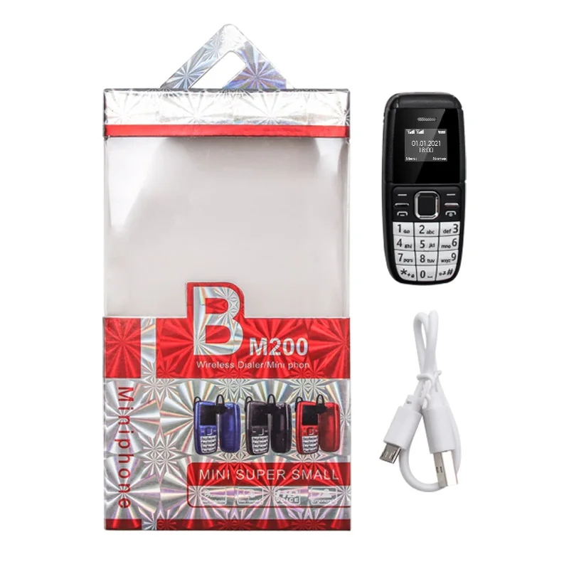 BM200 0.66 Colių Mini Mygtuką Super Maža Kišenė Kokybės Mielas Mobiliųjų Mažas, Klaviatūrą, Mobilųjį Telefoną Nuotrauka 2