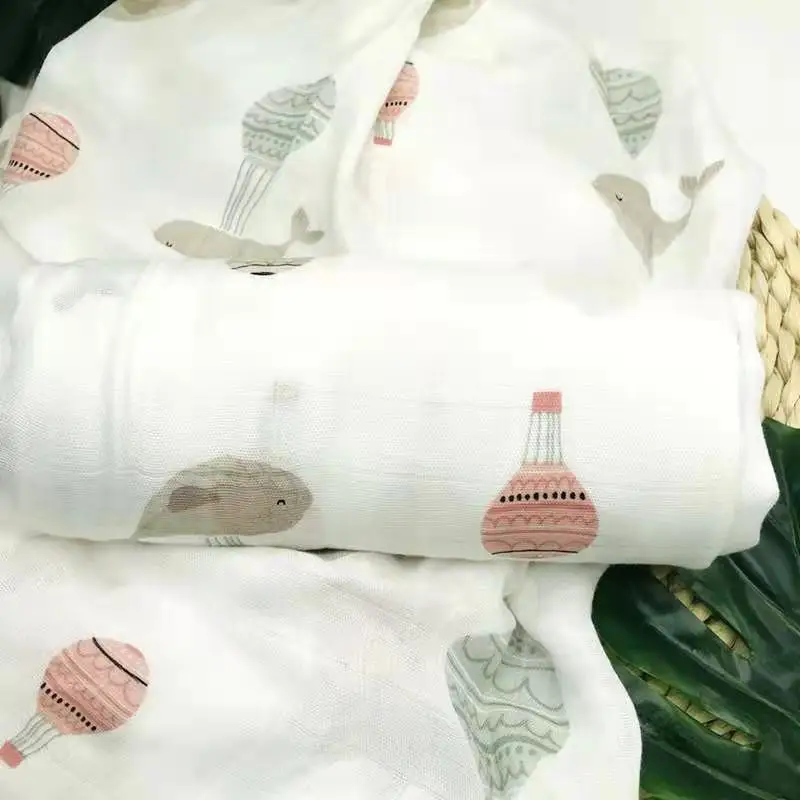 ins karšto oro baliono muslino kūdikių antklodė 100% bambuko pluošto suvystyti minkšta naujagimiui antklodės vonia gazas kūdikių wrap sleepsack vežimėlis Nuotrauka 2