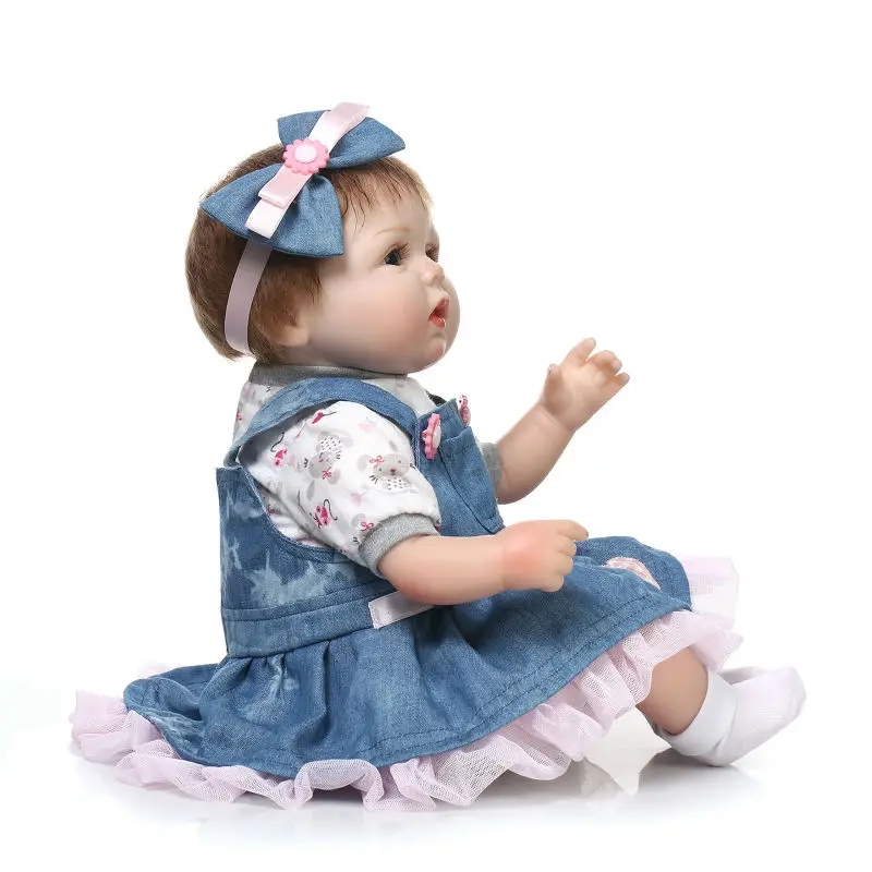 Naujausia Nauja 43cm Silikono Atgimsta Boneca Realista Mados Kūdikių Lėlės Princesė Vaikų Gimtadienio Dovana Bebes Lėlės Reborn Nuotrauka 2