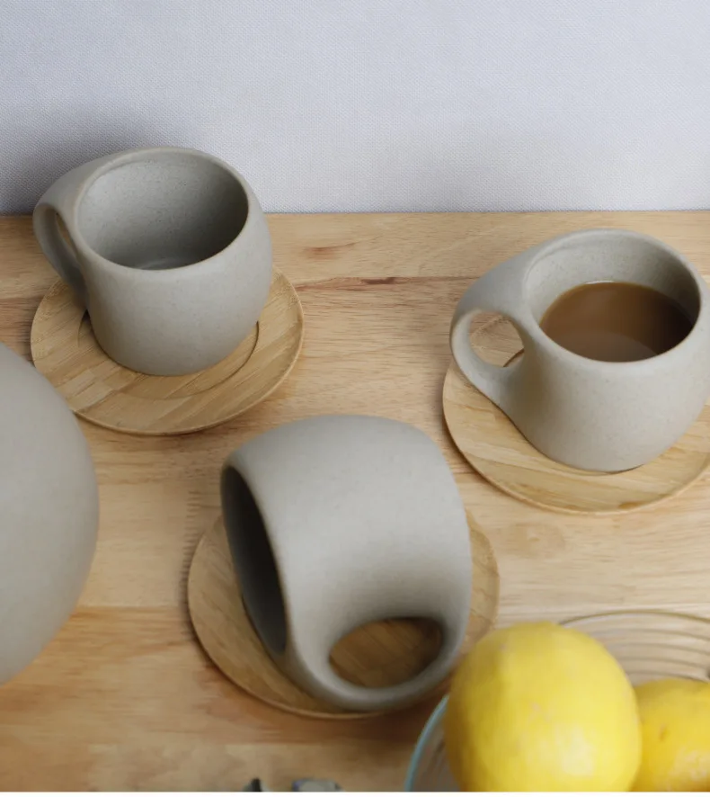 Retro Tauriosios Keramikos Puodelis Kavos Puodelio Pieno Puodelis Namų Japonų Kūrybos TeaCup Office Geriamas Puodelis pusryčiai taurė Nuotrauka 2