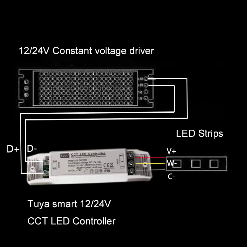 Tuya Smart BMT Pritemdomi 12V 24V LED Juostos Valdiklis Zigbee/Žmona/ Bluetooth Akių Belaidžio Apšvietimo Reikmenys Balso Kontrolė Nuotrauka 2