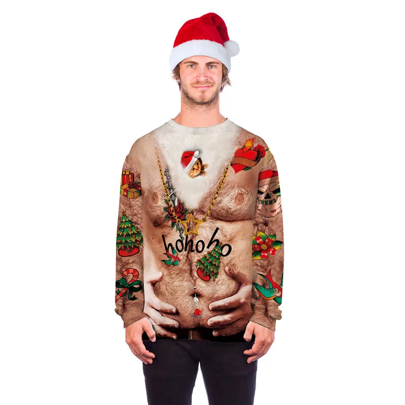 Unisex Bjaurusis Kalėdų Džemperis Vyrams, Moterims, 3D Juokinga Spausdinti Puloveris Hoodies Palaidinės 2020 M. Rudens Žiemos Megztiniai Džemperiai Viršūnės Nuotrauka 2