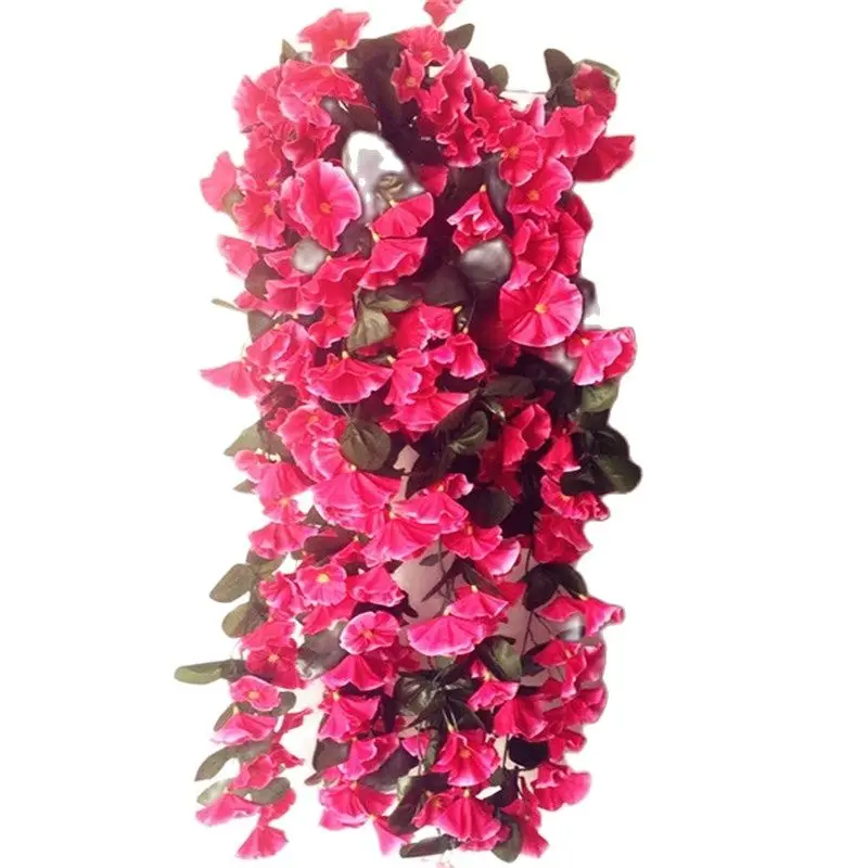 Vieną Netikrą Laikiklis Augalų Petunijos Rotangai (rattans) Trimitas Gėlių Vynuogių Morning Glory Vestuvių Dirbtinės Gėlės, Dekoratyvinės Sienų Nuotrauka 2