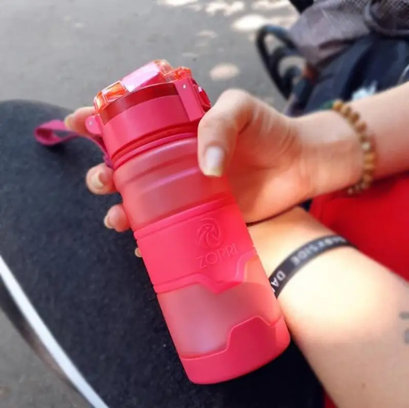 ZORRI Lengvas Butelį Vandens BPA-free Tritan Kolbą бутылка для воды 500ml/1000ml CE / ES Drinkware shaker botella de agua Nuotrauka 2