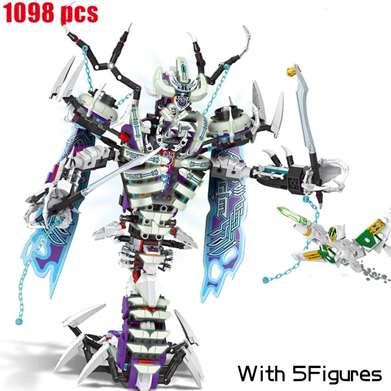 1098pcs Monkie Vaikas Serijos Kaulų Demonas Blokai Šviesos Robotas Mechaninė Beždžionių Karalius Duomenys Plytos, Žaislai Berniukams, Dovanos 80028 Nuotrauka 3