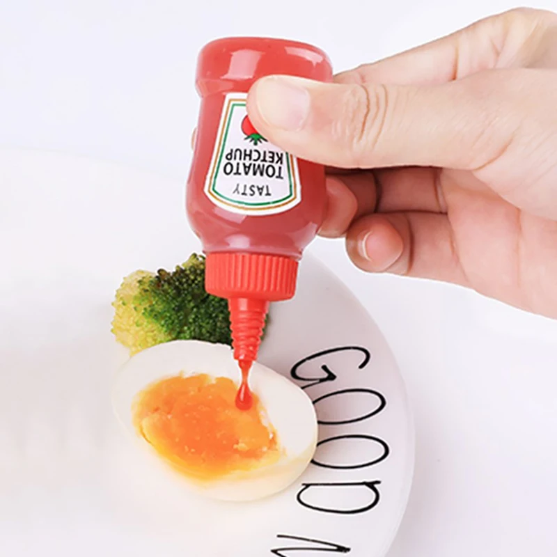 25ML Mini Pomidorų Kečupas (ketchup) Butelį, Medus, Garstyčios Nešiojamų Mažas Padažas Indą Salotų Užpilas Konteineris Konteineriai, Sandėliukas Nuotrauka 3