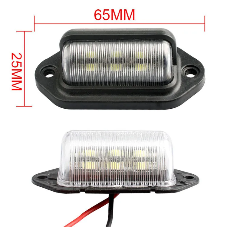 6 LED Automobilių Licencijos Numerį Šviesos VISUREIGIS Sunkvežimių Priekabos Van Žymeklį Žingsnis Lempos Baltos Lemputės, Automobilių Produktus Licenciją Plokštelės Šviesos Nuotrauka 3