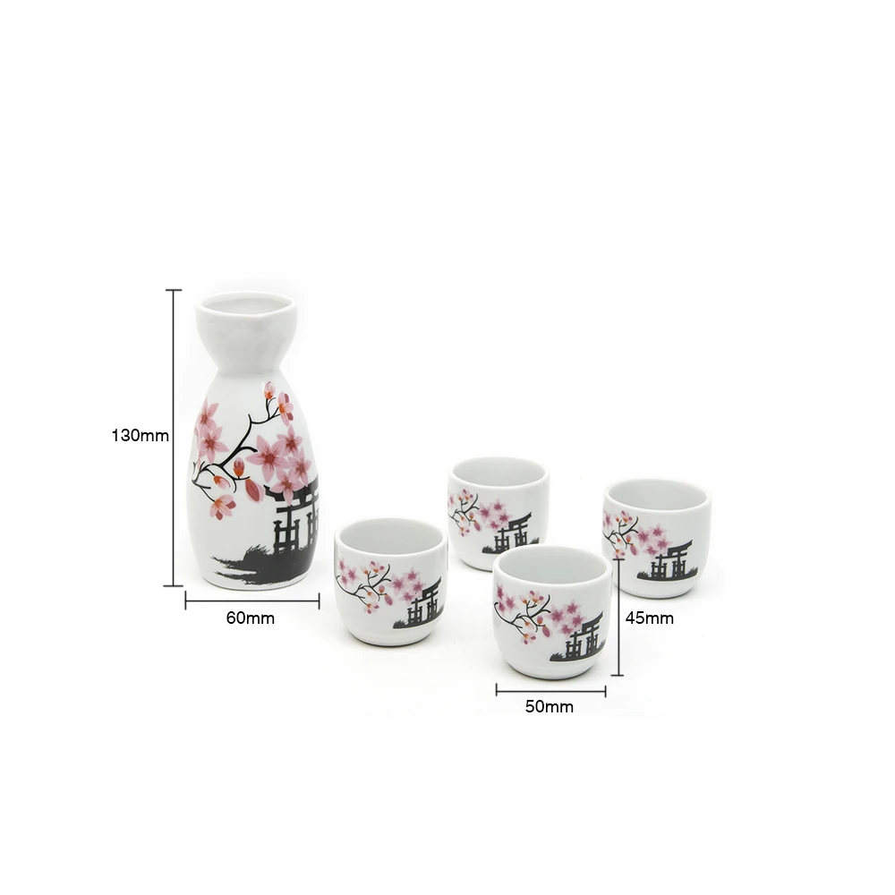 Ankoow Japonijos Siekiant Nustatyti Keturi Puodeliai Rankomis Dažyti Pink Gėlių Stiliaus porceliano Keramikos Tradicinės Keramikos Amatai Vyno Puodą Taurė Nuotrauka 3
