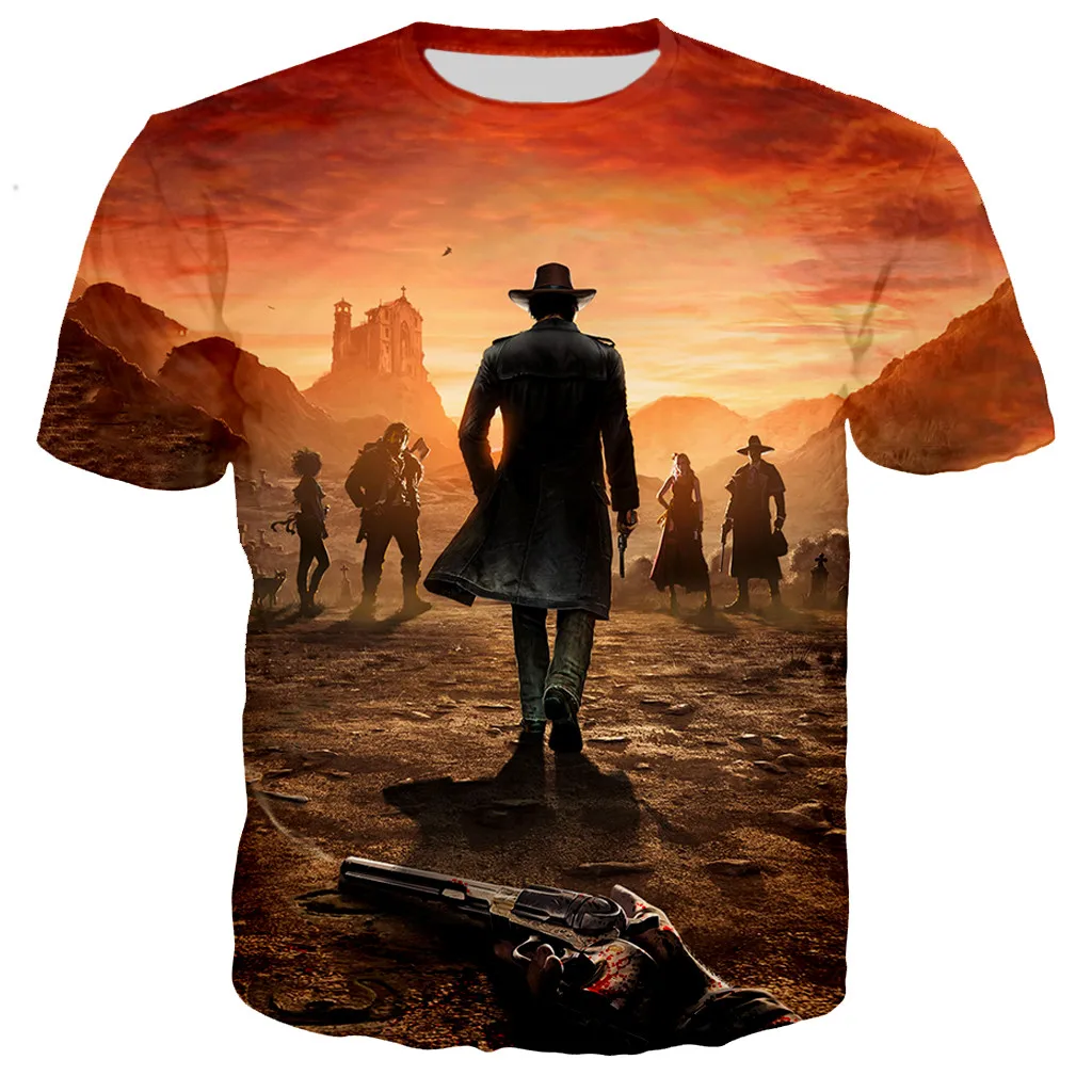Karšto Žaidimą Red Dead Redemption 3D Atspausdintas T-shirt Vyrai/moterys Naujas Mados Cool Atsitiktinis Harajuku Stiliaus T Shirts Streetwear Viršūnės Nuotrauka 3
