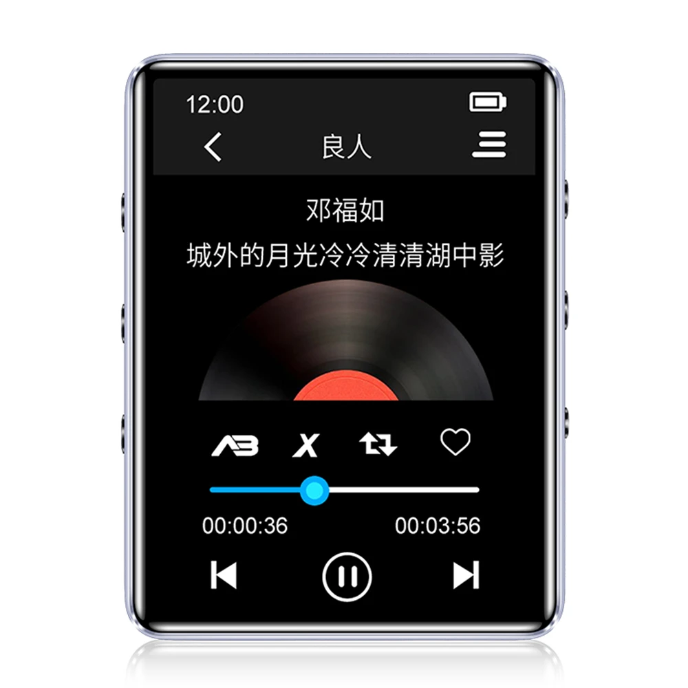 Nauja Versija X60 BT, MP3 Muzikos Grotuvas su touch ekranas ir vidinė 16GB HiFi Nešiojamų walkman su Radijo /FM/ Įrašymas Nuotrauka 3