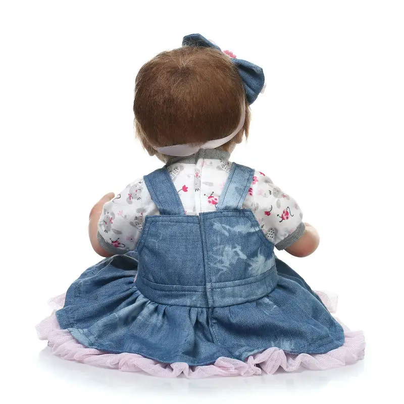 Naujausia Nauja 43cm Silikono Atgimsta Boneca Realista Mados Kūdikių Lėlės Princesė Vaikų Gimtadienio Dovana Bebes Lėlės Reborn Nuotrauka 3