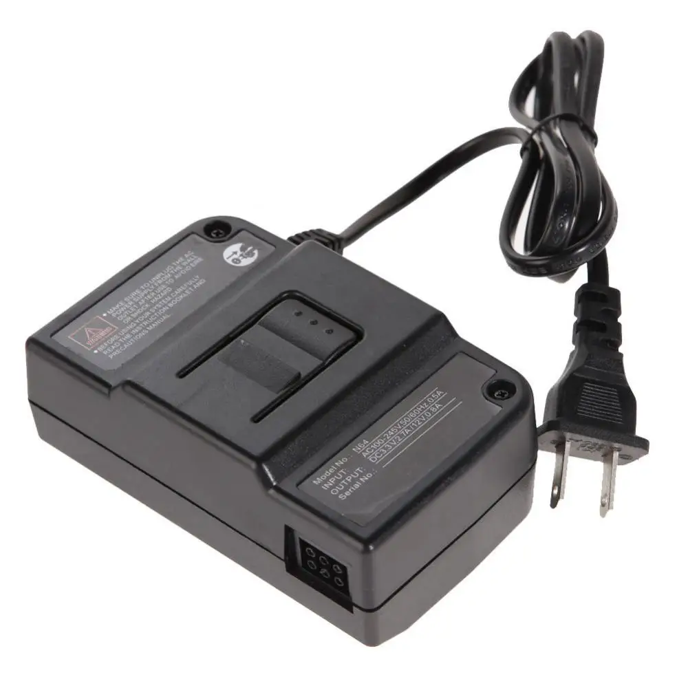 Nešiojamas KINTAMOSIOS srovės Adapteris, Maitinimo Kompaktiškas Dizainas Laidas + Audio Video AV Kabelis skirtas Nintendo 64 Sistema Nuotrauka 3