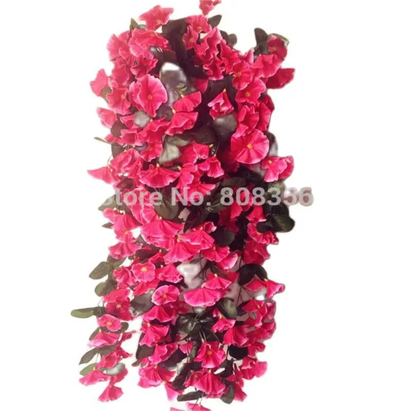 Vieną Netikrą Laikiklis Augalų Petunijos Rotangai (rattans) Trimitas Gėlių Vynuogių Morning Glory Vestuvių Dirbtinės Gėlės, Dekoratyvinės Sienų Nuotrauka 3
