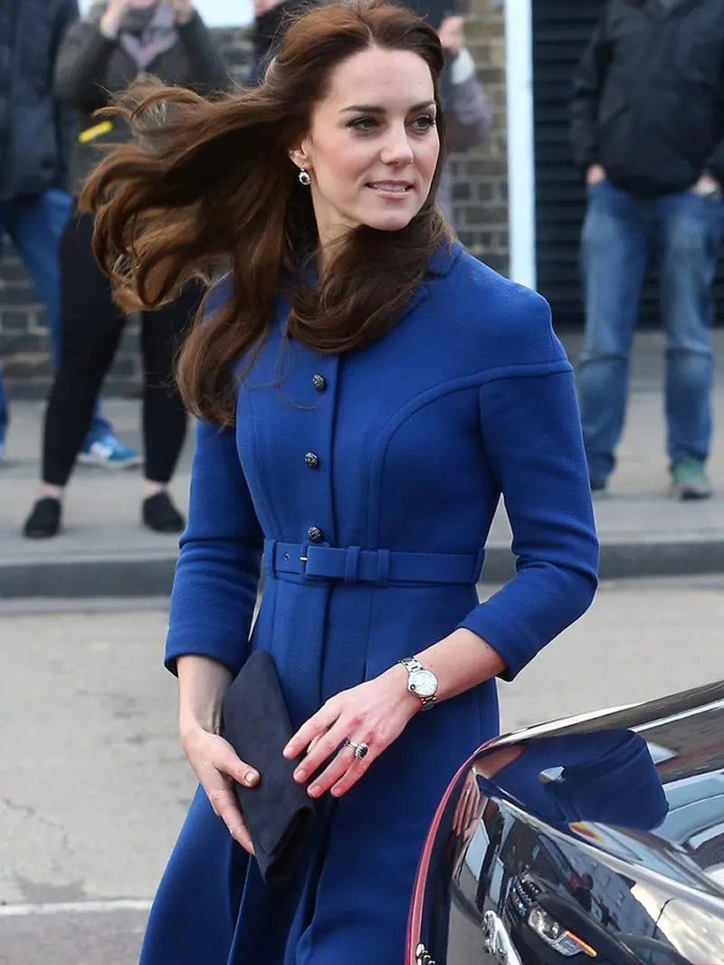 2019 m. Pavasarį Naują Kate Middleton Princesė Kailis Mados-Line mėlyna OLIS Kailis Nuotrauka 4