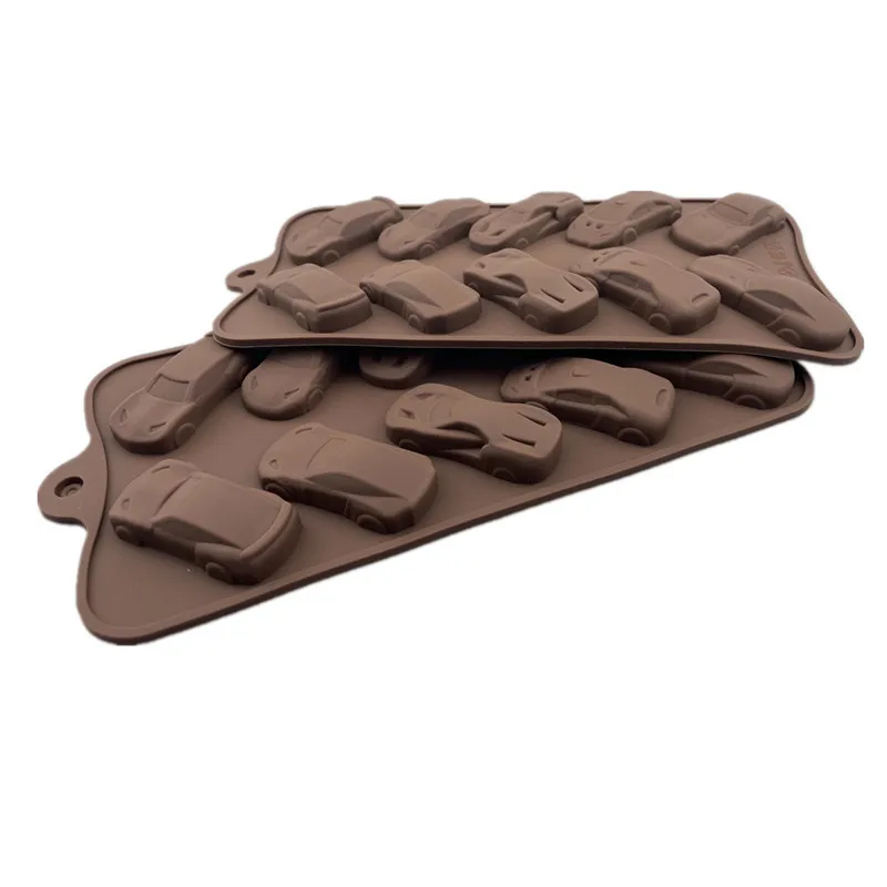 Naujų Automobilių Formą, Silikono Šokolado Pelėsių 10 Elementų Non-Stick Minkštas Patisserie Saldainiai Baras Torto Formos Želė Saldainiai 3D Silikono Formos Nuotrauka 4