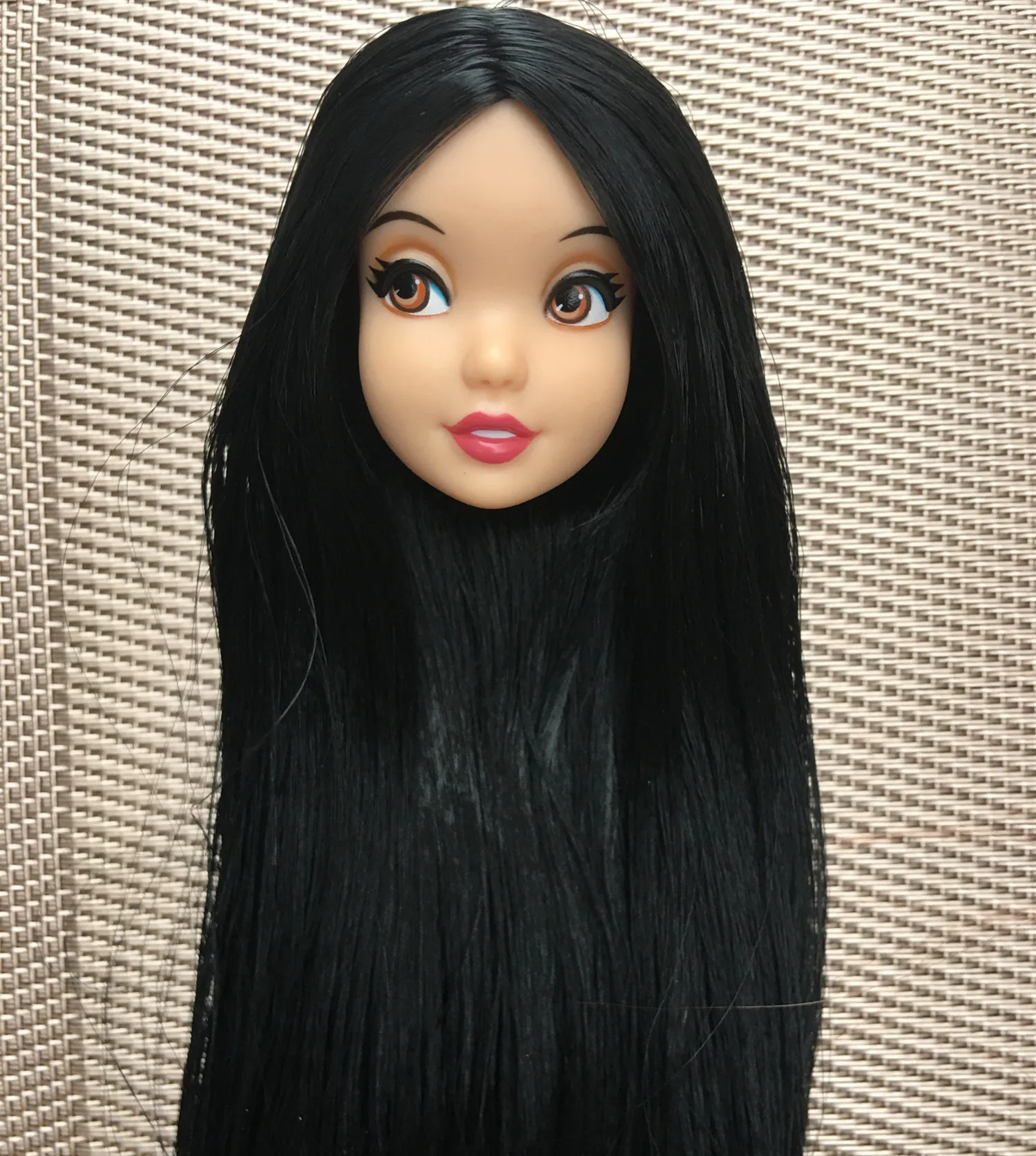 Originalo Kokybę Princesė Lėlės Žaislas Galvą Su Seniai Sodinti Minkštas Japonijos Šilko Aukščiausios Kokybės Plaukų ir Galvos Mergaitė 
