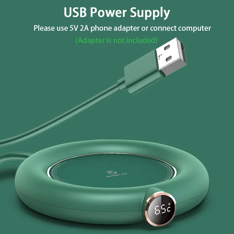 Smart Touch Kavos Puodelis Šilčiau USB Elektros Šildymo Miestelyje Plokštės Padas Elektros Gėrimų Taurės Šilčiau Keramikos, Plastiko Žolės Taurė Nuotrauka 4