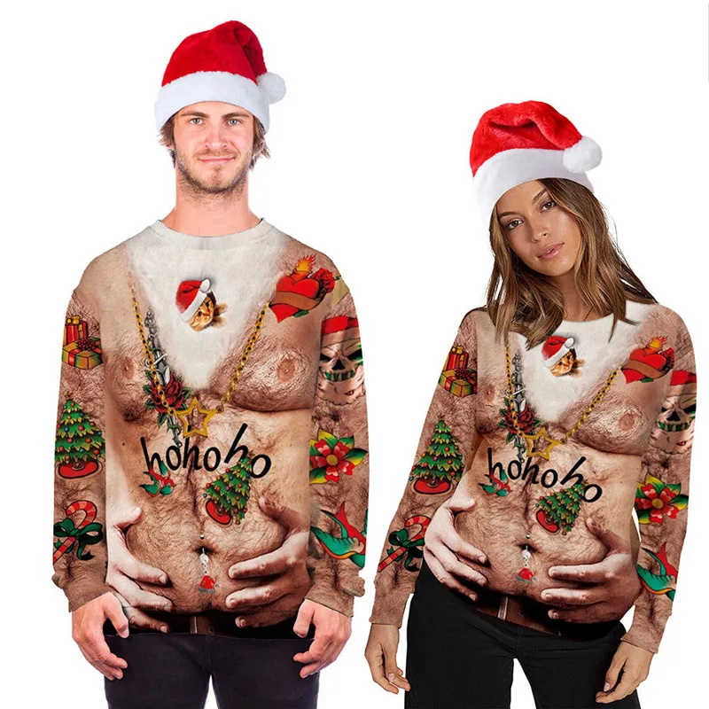 Unisex Bjaurusis Kalėdų Džemperis Vyrams, Moterims, 3D Juokinga Spausdinti Puloveris Hoodies Palaidinės 2020 M. Rudens Žiemos Megztiniai Džemperiai Viršūnės Nuotrauka 4