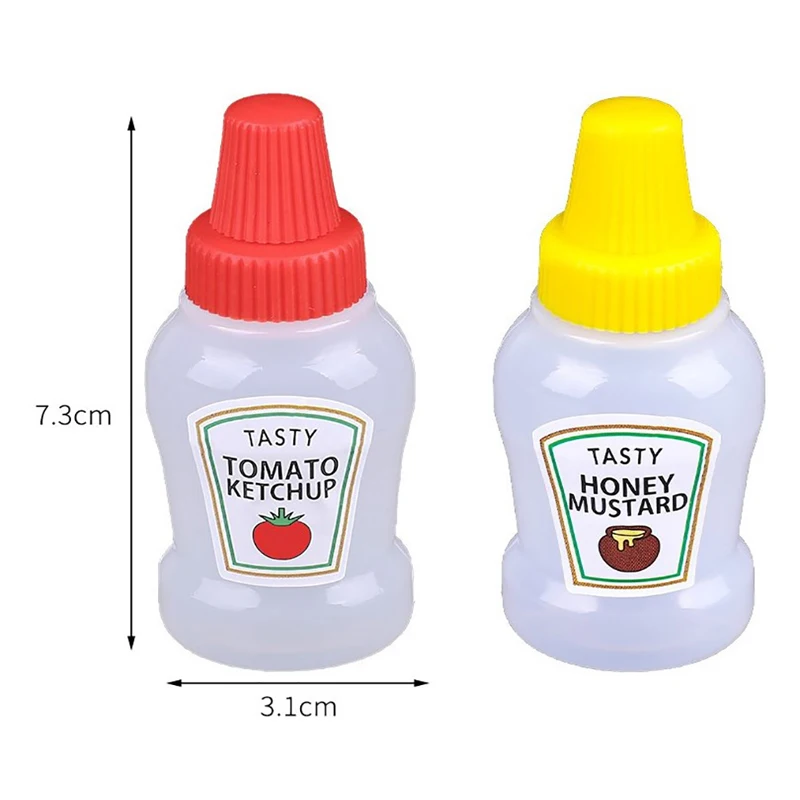 25ML Mini Pomidorų Kečupas (ketchup) Butelį, Medus, Garstyčios Nešiojamų Mažas Padažas Indą Salotų Užpilas Konteineris Konteineriai, Sandėliukas Nuotrauka 5