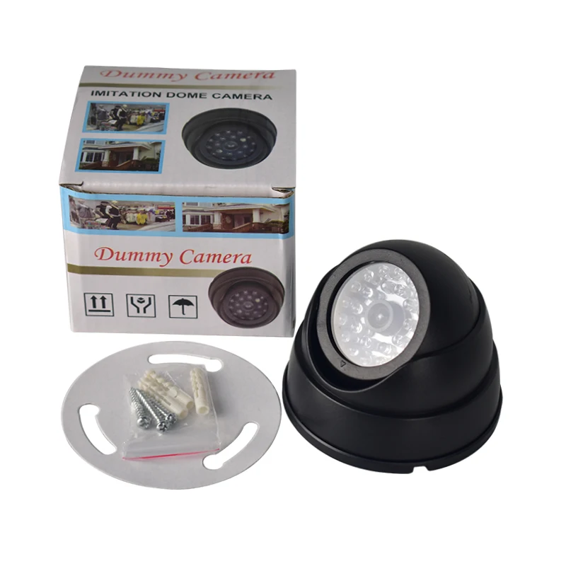 LED Šviesos Netikrą Fotoaparatas Black Lauko CCTV Modeliavimas Manekeno Kameros Namų Priežiūros Saugumo Dome Mini Kamera Mirksi Nuotrauka 5