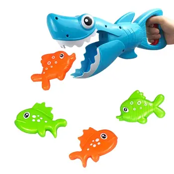 1 Set Juokinga Ryklys Grabber su Mažos Žuvys, Vaikams, Vaikų, Kūdikių Vonia Vonioje Žaisti Žaislai