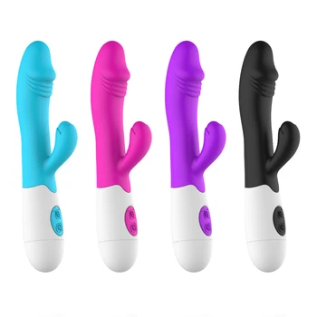 10 Greičio Įkrovimo Nešiojamą Silikono Suaugusiųjų Clit Klitorio Klitorio Sekso Žaislas G Spot Dual Motor Rabbit Vibratorius Moterims, Moteriška