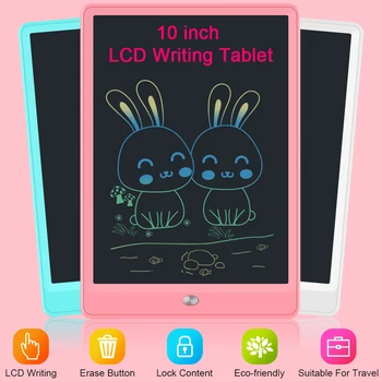 10 colių Spalvotų LCD Rašyti Planšetinį kompiuterį Vaikams Piešimo, Tapybos Trinkelėmis Elektroninės Lentos Kedentuvė Valdybos Kūdikių Žaislų Mergina Dovana